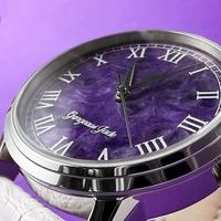 Reloj de Vestir Mecánico Automático con Esfera Personalizada OEM, Movimiento Miyota 9039, Esfera de Piedra Natural, Charoita, Mica, Jadeíta, Mármol