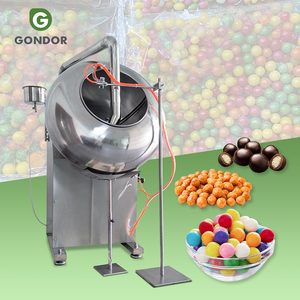 Máquina recubridora de laboratorio de cobre para granos de chocolate, frutos secos, caramelos de gelatina y tabletas - Product Image 1