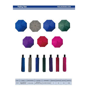 Parapluie Automatique Pliant en Trois Sections, Cadre en Acier, Toile en Polyester, 8 Baleines, Couleurs Assorties, Modèle S2325, pour Adultes - Product Image 1