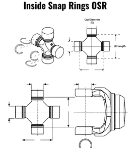 U-JOINT SERI 1000 untuk Spicer 5-170X Universal Joint dengan Snap Ring di Dalam, Cross Joint 5170X dengan Sistem Pelumasan - Product Image 6