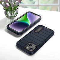 Coque de téléphone antichoc à couverture intégrale pour iPhone, coque de protection bicolore avec support pliable pour iPhone 15 Pro Max 15Plus