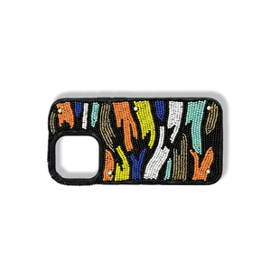 เคสโทรศัพท์ลายเทวดาประดับลูกปัดแก้วทำมือ ลวดลายนามธรรมสีสันสดใส รูปทรงสี่เหลี่ยมผืนผ้า ผ้าโพลีเอสเตอร์ปักลาย - Product Image 1