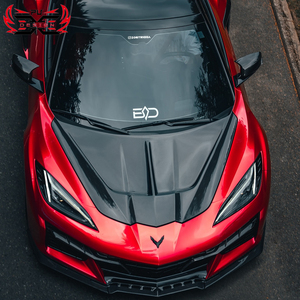 Cofano in Fibra di Carbonio PUDesign per Chevrolet <span class=keywords><strong>Corvette</strong></span> C8, Accessori <span class=keywords><strong>Auto</strong></span>, Kit Carrozzeria Stile ST, Impeccabile e Durevole, Ottimo Rapporto Qualità-Prezzo - Product Image 4