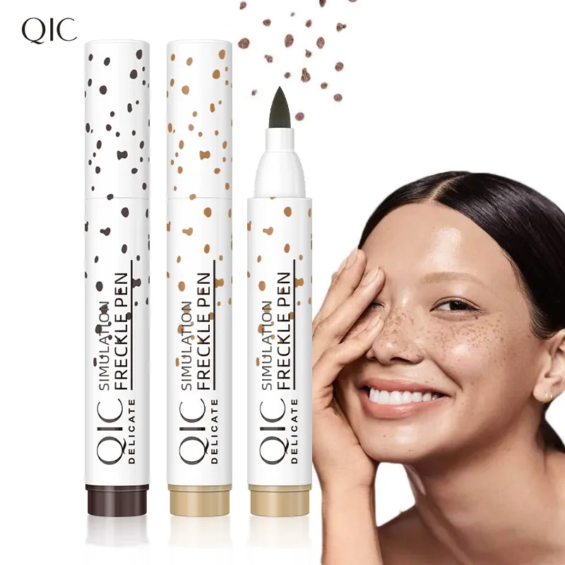 Natural Lifelike Fake Freckles Makeup Pen Magic Freck Brown Freckles Makeup Tool Long-Lasting Waterproof Dot Spot Pen for Makeup