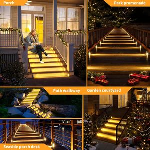 Luces Solares Triangulares para Escaleras de Exterior, IP55 Impermeables, Iluminación Solar Decorativa de 3 LED para Jardín, Valla, Patio Trasero y Camino - Product Image 5