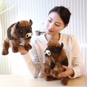 <span class=keywords><strong>Animal</strong></span> en peluche de <span class=keywords><strong>bison</strong></span> réaliste avec logo Fabricant de jouets en peluche personnalisé pour cadeau d'anniversaire pour enfants - Product Image 4