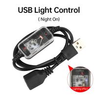 Interrupteur à capteur de lumière USB DC 3.7-24V, capteur de lumière jour/nuit, câble de capteur de lumière automatique pour plafonniers, couloirs, bandes LED