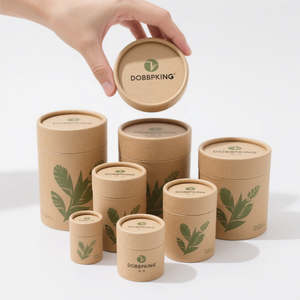 Envase <span class=keywords><strong>de</strong></span> <span class=keywords><strong>cartón</strong></span> reciclable <span class=keywords><strong>de</strong></span> tubo <span class=keywords><strong>de</strong></span> <span class=keywords><strong>papel</strong></span> Kraft biodegradable personalizado <span class=keywords><strong>para</strong></span> embalaje <span class=keywords><strong>de</strong></span> regalo cosmético alimenticio - Product Image 1