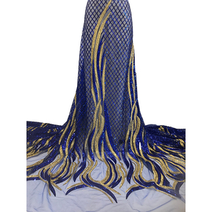 Nuevo Diseño Ecológico de Alta Calidad, Tela de Malla con Cuentas, Encaje Bordado con Pedrería y Lentejuelas, <span class=keywords><strong>Material</strong></span> para Vestidos de Novia - Product Image 6