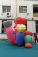 Modèle publicitaire gonflable extérieur personnalisé avec éclairage, personnage de dessin animé géant gonflable en forme de bonbon pour la décoration