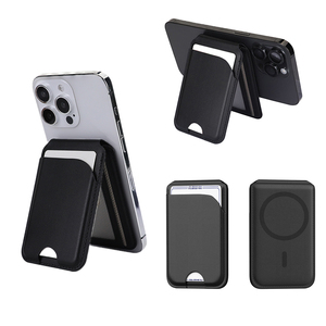 Porte-cartes en cuir PU personnalisé, portefeuille <span class=keywords><strong>MagSafe</strong></span> avec support de téléphone portable, support de téléphone, portefeuilles de créateurs pour hommes - Product Image 1