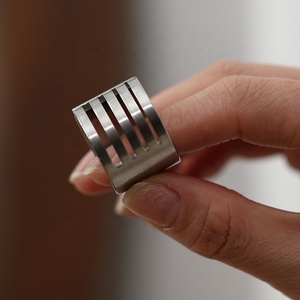 Yiwu Aceon in acciaio inossidabile per la creazione di gioielli Modulare strumento <span class=keywords><strong>ditale</strong></span> spazzolato finitura larga Multi spaccature anello cavo - Product Image 4