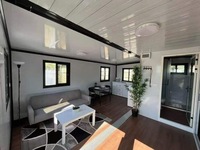 Appartamento Prefabbricato Pronto all'Uso 20ft 40ft, Casa Portatile Prefabbricata con 2 3 4 5 Camere da Letto, Villa Prefabbricata Espandibile in Container Pieghevole