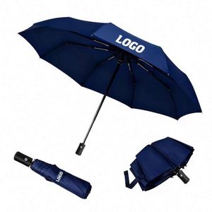 Paraguas Plegable de 3 Secciones con Logotipo Multicolor, Automático, Resistente al Agua y a la Lluvia, con Protección UV, Regalos Promocionales Personalizados - Product Image 1