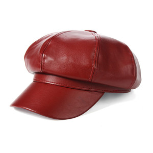 Vente en gros Mode Luxe Stock Français <span class=keywords><strong>Berret</strong></span> Chapeaux Béret en cuir pour femmes - Product Image 5