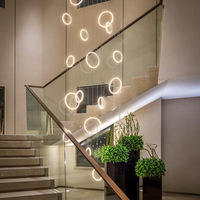 Moderne Pendentif Lumière Nordique Éclairage Restaurant Villa Art Led Escalier Lustre Plafond De Luxe