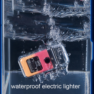 Encendedor eléctrico de doble uso impermeable al por mayor, encendedor eléctrico de doble arco de cuerpo transparente, encendedor de antorcha de llama azul - Product Image 5