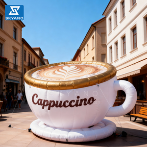 Tazza di Caffè Gonfiabile Pubblicitaria Personalizzata, Gigante Tazza di Cappuccino Gonfiabile per <span class=keywords><strong>Eventi</strong></span> Promozionali - Product Image 6