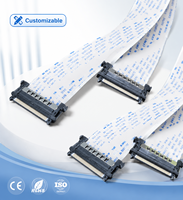 LVDS FFC Flachkabel mit Seitenverriegelung Vergoldeter Kontakt Flexibles Bildschirm-Flachbandkabel für LCD-TV Notebook-Display Industrie