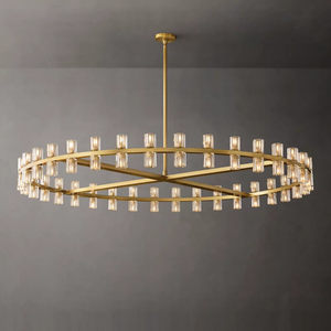 American 60" Retro Restaurant Big Led Round Chandelier Black Modern Brass Wagon Wheel Large Chandelier - Product Image 6