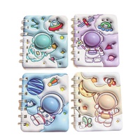 Mini Cuaderno Espiral A7 de Dibujos Animados, Cuaderno Escolar de Alta Calidad Tamaño A5, 100 Hojas, Encuadernación con Pegamento