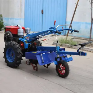 Traktor berjalan dengan mesin 12HP, penyuling putar untuk pertanian
