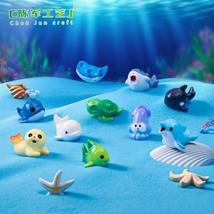 Paesaggio Weij: simpatici squali, piccole tartarughe, animali marini, acquari, accessori decorativi fai-da-te, piccoli ornamenti - Product Image 2