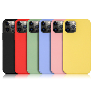 Funda de silicona <span class=keywords><strong>para</strong></span> <span class=keywords><strong>iPhone</strong></span> 14, 13, 12, 11 Pro Max, funda suave de goma de Gel antiarañazos a prueba de golpes con <span class=keywords><strong>forro</strong></span> de tela de microfibra - Product Image 1