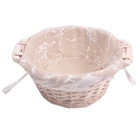 Pas cher petit gros paniers à pain en osier avec doublure en tissu