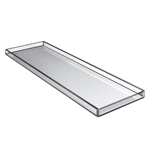 Custom Clear Light Luxury Bath Rack Storage Tray Partition Rack Clear Bathtub Caddy Acrylic Bath Tray