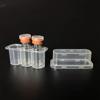 Boîte de 3 ml pour poudre lyophilisée à 2 compartiments, support d'ampoule, boîte en plastique transparente, emballage individuel, étui portable en PP pour flacon de poudre lyophilisée