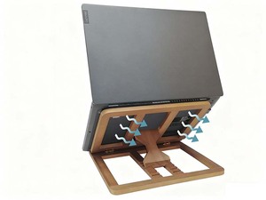 Support pliable en bois LISI 6 - Réglage de l'angle, support <span class=keywords><strong>pour</strong></span> ordinateur portable, <span class=keywords><strong>livre</strong></span>, téléphone - Product Image 4