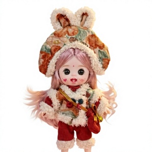 Poupée Princesse en Plastique de 16 cm avec Manteau en Peluche Automne/<span class=keywords><strong>Hiver</strong></span> et Ensemble de <span class=keywords><strong>D</strong></span>éguisement pour Filles - Product Image 1