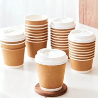 Gobelets à café jetables en carton simple paroi 16 oz 12 oz, impression dorée, recyclables, en papier kraft 100% bagasse de canne à sucre