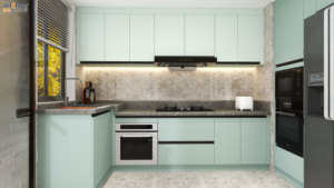 Armario de cocina pequeño de diseño moderno, Modular personalizado de alta calidad, tablero de melamina de MDF, cocina y <span class=keywords><strong>accesorios</strong></span> - Product Image 6