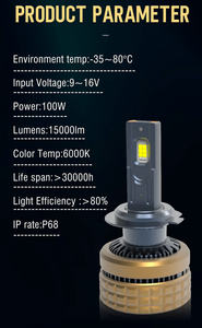 Vente en gros et personnalisation de phares de voiture Led 100 watts ampoules de phares Led pour audi <span class=keywords><strong>R8</strong></span> volkswagen <span class=keywords><strong>Golf</strong></span> - Product Image 4