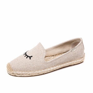 Nicecin Mode Yeux Conception <span class=keywords><strong>Espadrilles</strong></span> Femmes Chaussures Appartements Chanvre Mocassins Pêcheurs Chaussures <span class=keywords><strong>Les</strong></span> <span class=keywords><strong>Espadrilles</strong></span> Femme OEM Espadrille - Product Image 2