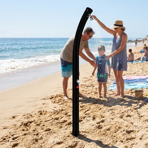 Douche solaire extérieure 20 L, colonne de douche incurvée en 2 sections en ABS et <span class=keywords><strong>PVC</strong></span>, chauffée par l'énergie solaire, pour <span class=keywords><strong>piscine</strong></span>, plage, jardin, spa - Product Image 6