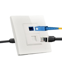 Conector de fibra óptica RJ45, panel de pared, salida impermeable