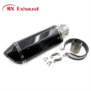 Haute qualité universel en acier inoxydable + moteur de vélo en Fiber de carbone 600cc silencieux moto pour systèmes d'échappement - Product Image 2