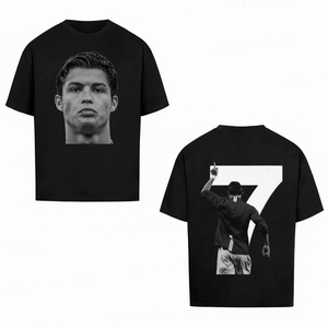 2025 CRISTIANO <b>RONALDO</b> Classics Football Superstar #7super Printed Yarn Dyed Geometric Pattern Anti-shrink 100% Cotton Short - Product Image 1
