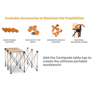 Centipede CT6 Banco de Trabajo Plegable Portátil de <span class=keywords><strong>36</strong></span> Pulgadas de Alto con Correa de Transporte, Banco de Trabajo Plegable, Mesa de Construcción - Product Image 3