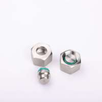 Bouchon de tuyau hexagonal YIMING en acier inoxydable 304/316 plaqué zinc, avec joint torique, résistant à la corrosion chimique 9C, raccord femelle