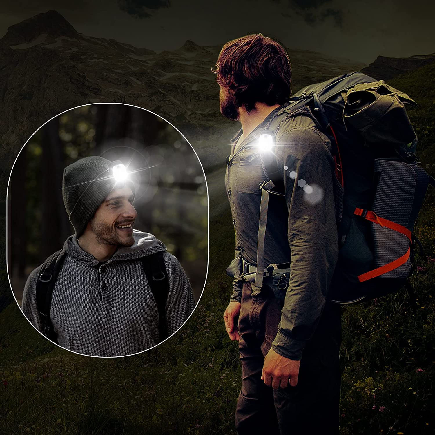DENNOV LED Clip Light - USB Rechargeable Running Light With Strong Magnet, Waterproof, 300 Lumens