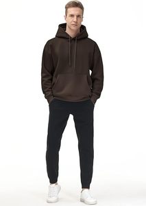 Veste d'hiver à capuche doublée pour homme de haute qualité fabriquée en usine 100% polyester jersey séchage rapide teint en pièce 340g couleurs personnalisées - Product Image 4