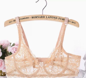 <span class=keywords><strong>Sujetador</strong></span> de encaje floral bordado de nailon con aros de acero, transparente, ultrafino, transpirable y cómodo, con copas de talla <span class=keywords><strong>grande</strong></span> para mujer. - Product Image 4