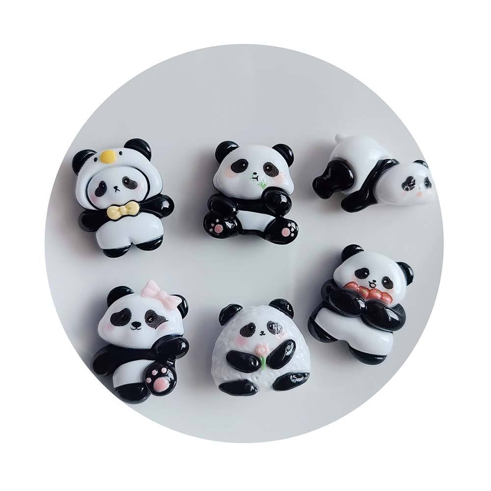 Wholesale 3D Resin Animal Bead Panda Flatback Stickers Handmade Crafts Jewelry Hair Accessories