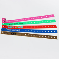 Bracelets en PVC souple personnalisés à usage unique avec impression sur mesure – Fabrication OEM sur demande
