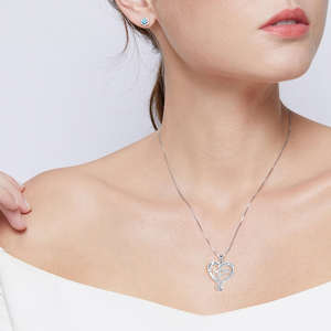 Nuovo prodotto S925 argento nome del cuore <span class=keywords><strong>collana</strong></span> argento 925 madre figlia <span class=keywords><strong>collana</strong></span> 'ti amo <span class=keywords><strong>mamma</strong></span>' modello animale oro rosa - Product Image 3