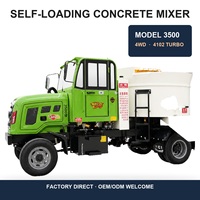 Camion malaxeur à béton 6 roues, moteur diesel, monté sur remorque, pour projets de construction, prix direct usine